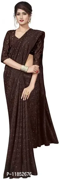 New Launched Net Saree with Blouse piece For Women-thumb5