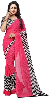 Attractive Georgette Saree with Blouse piece For Women Pack Of 2-thumb2