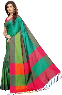 Trendy Cotton Silk Saree with Blouse piece For Women-thumb2