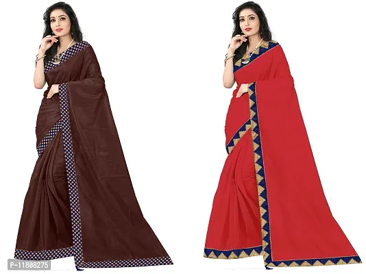 Stylish Art Silk Multicoloured Daily Wear Saree with Blouse piece For Women Pack Of 1