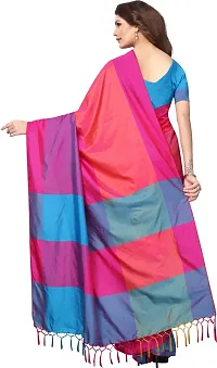 Trendy Cotton Silk Saree with Blouse piece For Women-thumb3