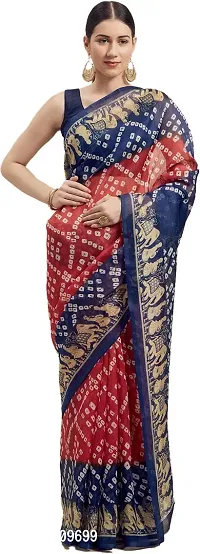 Stylish Georgette Multicoloured Bollywood Saree with Blouse piece For Women Pack Of 1-thumb0