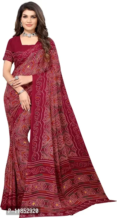 New Launched Georgette Saree with Blouse piece For Women-thumb0