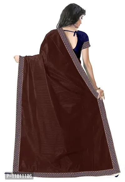 Stylish Art Silk Brown Bollywood Saree with Blouse piece For Women Pack Of 1-thumb3