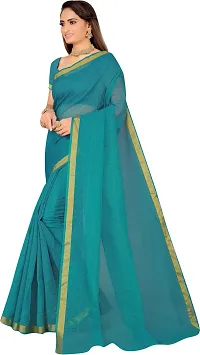 New Launched Art Silk Saree with Blouse piece For Women-thumb2