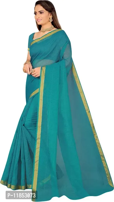 New Launched Art Silk Saree with Blouse piece For Women-thumb3