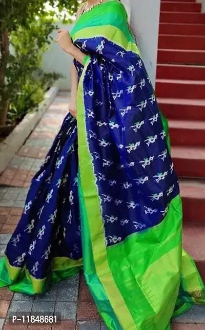 Trendy Art Silk Saree with Blouse piece For Women-thumb0