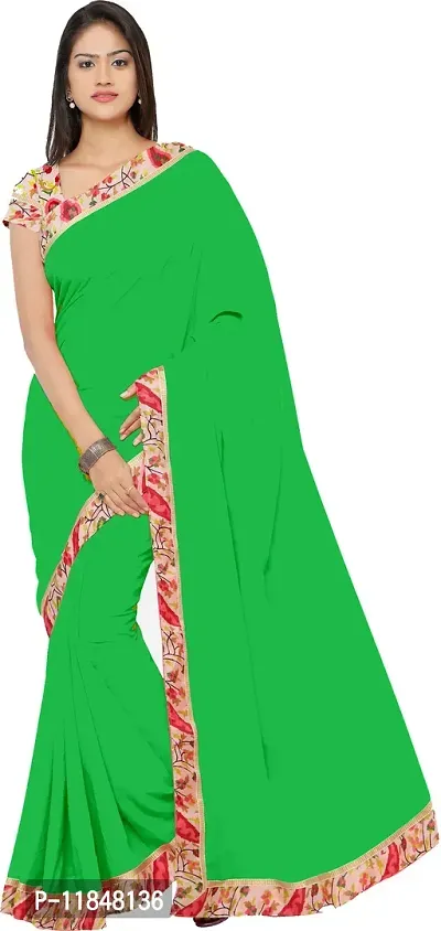 Attractive Georgette Saree with Blouse piece For Women-thumb0