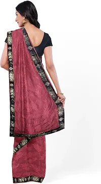 Trendy Lycra Saree with Blouse piece For Women-thumb1