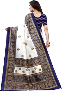 Stylish Art Silk Blue Kalamkari Saree with Blouse piece For Women Pack Of 1-thumb3