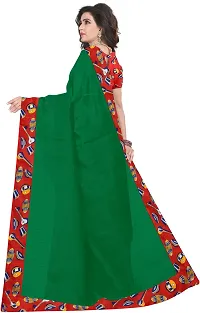 Attractive Silk Blend Saree with Blouse piece For Women-thumb1