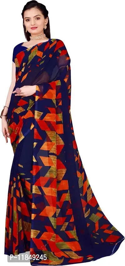 Trendy Georgette Saree with Blouse piece For Women-thumb0