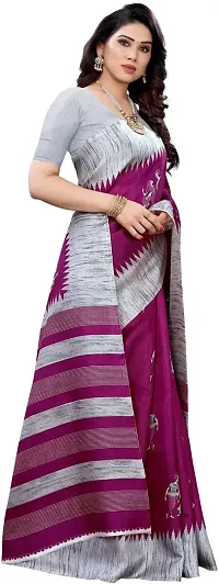 Trendy Art Silk Saree with Blouse piece For Women-thumb3