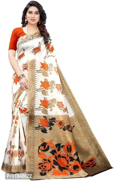 Trendy Art Silk Saree with Blouse piece For Women-thumb0