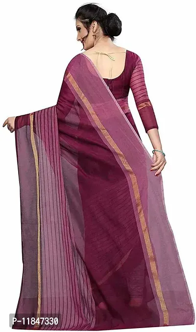 Attractive Cotton Silk Saree with Blouse piece For Women-thumb2