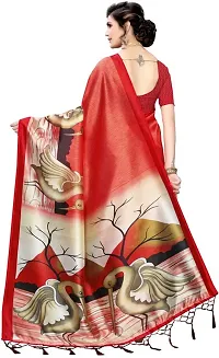 New Launched Art Silk Saree with Blouse piece For Women-thumb3