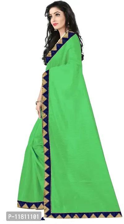 Stylish Cotton Silk Light Green Bollywood Saree with Blouse piece For Women Pack Of 1-thumb2