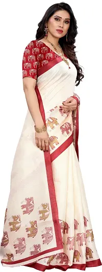 New Launched Art Silk Saree with Blouse piece For Women-thumb2