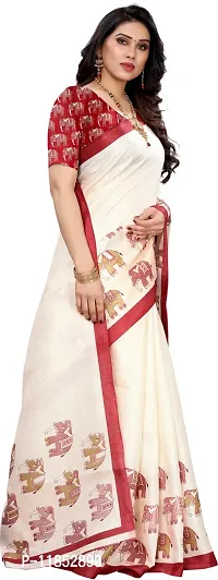 New Launched Art Silk Saree with Blouse piece For Women-thumb3