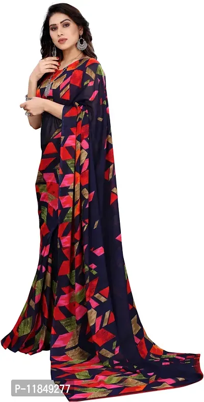 Trendy Georgette Saree with Blouse piece For Women-thumb4