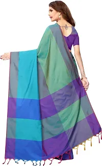 Trendy Cotton Silk Saree with Blouse piece For Women-thumb2