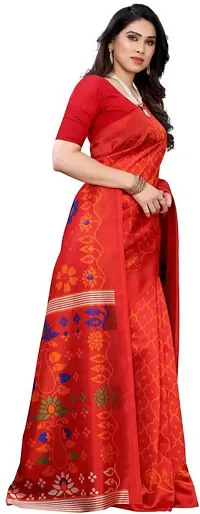 New Launched Art Silk Saree with Blouse piece For Women-thumb2