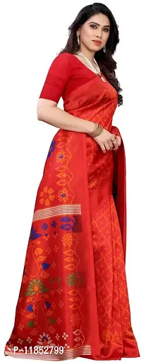 New Launched Art Silk Saree with Blouse piece For Women-thumb3