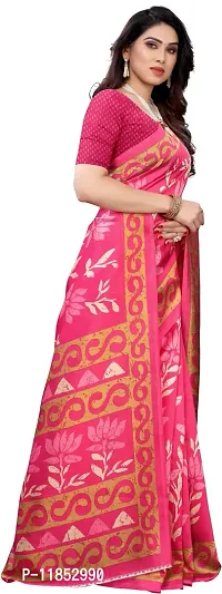 New Launched Art Silk Saree with Blouse piece For Women-thumb3