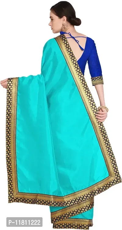 Stylish Art Silk Blue Bollywood Saree with Blouse piece For Women Pack Of 1-thumb4