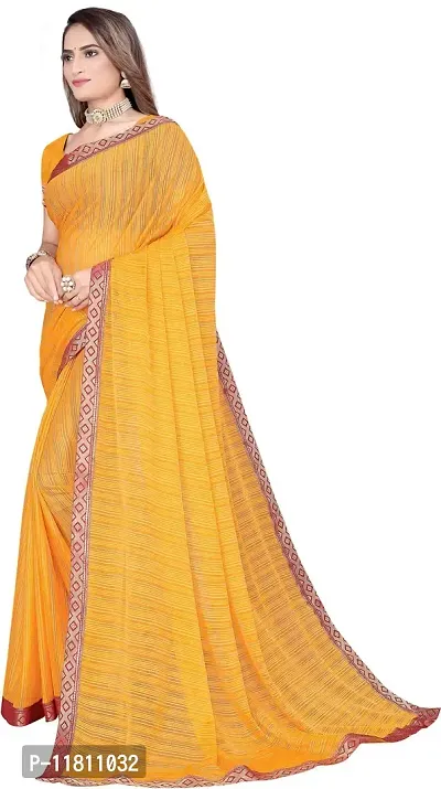 Stylish Lycra Mustard Bollywood Saree with Blouse piece For Women Pack Of 1-thumb2