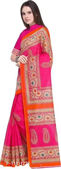 Stylish Art Silk Pink Bollywood Saree with Blouse piece For Women Pack Of 1-thumb2