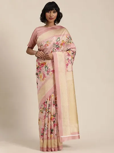 Beautiful Art Silk Saree with Blouse Piece