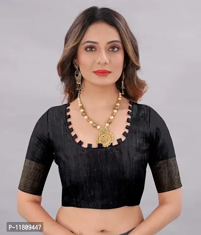 Stylish Art Silk Black Bandhani Saree with Blouse piece For Women Pack Of 1-thumb4