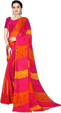 Trendy Georgette Saree with Blouse piece For Women-thumb1