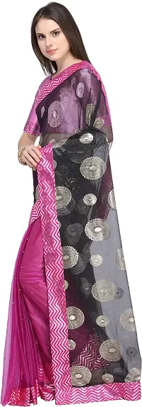 Stylish Lycra Multicoloured Bollywood Saree with Blouse piece For Women Pack Of 1-thumb1