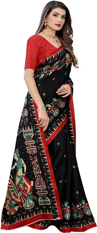 New Launched Art Silk Saree with Blouse piece For Women-thumb2