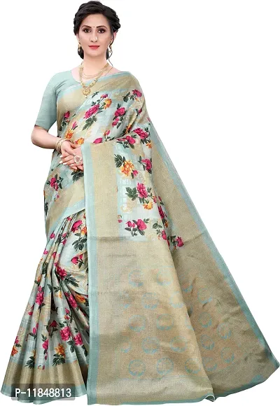 Trendy Pure Silk Saree with Blouse piece For Women-thumb0