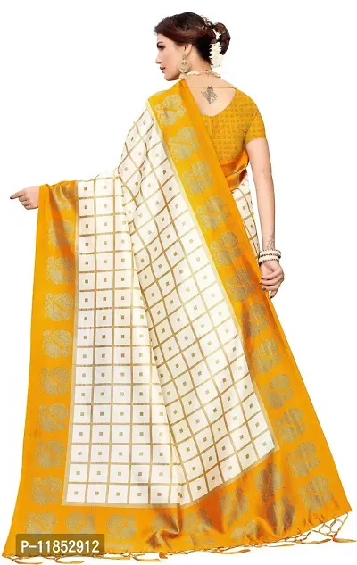 New Launched Art Silk Saree with Blouse piece For Women-thumb4