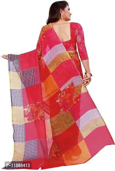 Stylish Georgette Multicoloured Daily Wear Saree with Blouse piece For Women Pack Of 3-thumb3