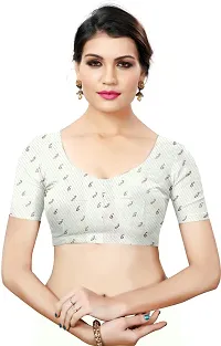 Stylish Cotton Silk White Bollywood Saree with Blouse piece For Women Pack Of 1-thumb3