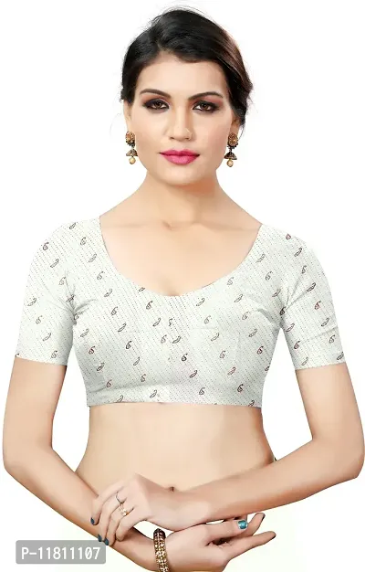 Stylish Cotton Silk White Bollywood Saree with Blouse piece For Women Pack Of 1-thumb4