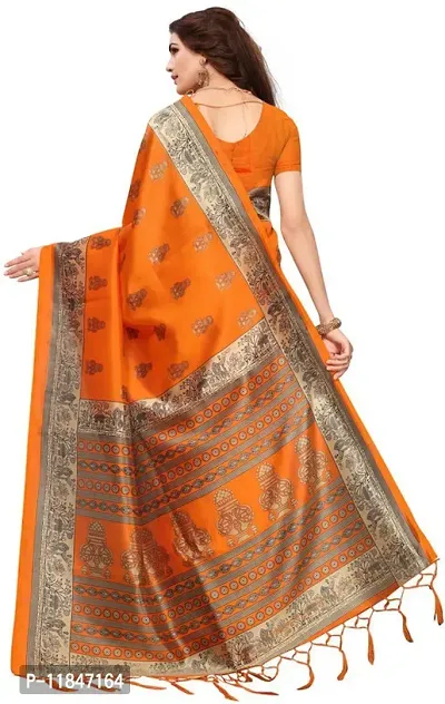 Attractive Art Silk Saree with Blouse piece For Women-thumb4