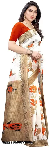 Trendy Art Silk Saree with Blouse piece For Women-thumb3