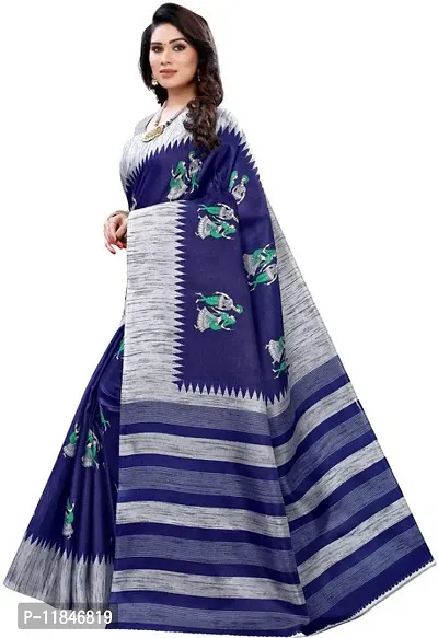 Stylish Art Silk Saree with Blouse piece For Women-thumb2