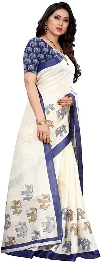 New Launched Art Silk Saree with Blouse piece For Women-thumb2