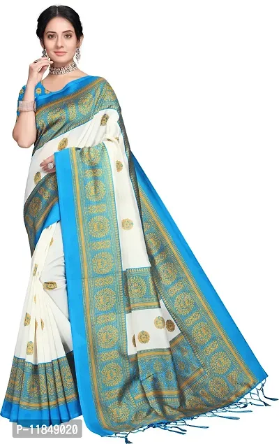 Trendy Art Silk Saree with Blouse piece For Women-thumb0