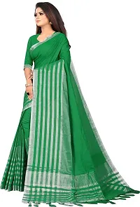 Attractive Silk Blend Saree with Blouse piece For Women-thumb2