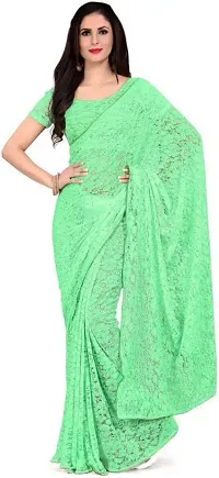 Stylish Fancy Net Bollywood Self Pattern Saree With Blouse Piece For Women