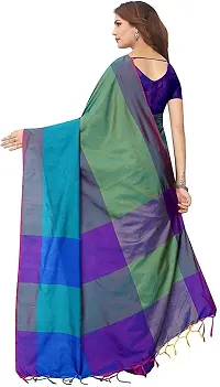 Stylish Silk Blend Multicoloured Assam Silk Saree with Blouse piece For Women Pack Of 1-thumb1