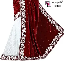 New Launched Net Saree with Blouse piece For Women-thumb3